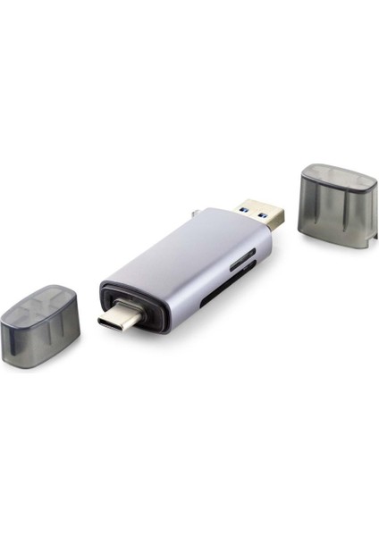 Card Reader Usb3.0 + Type-C All In One Gri HDX7031