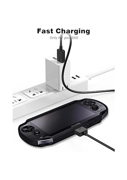 Vita Için Mellbree Şarj Kablosu, Sony Playstation Vita ile Uyumlu USB Şarj Kablosu Değiştirme, Psvita 1000 fırsatları