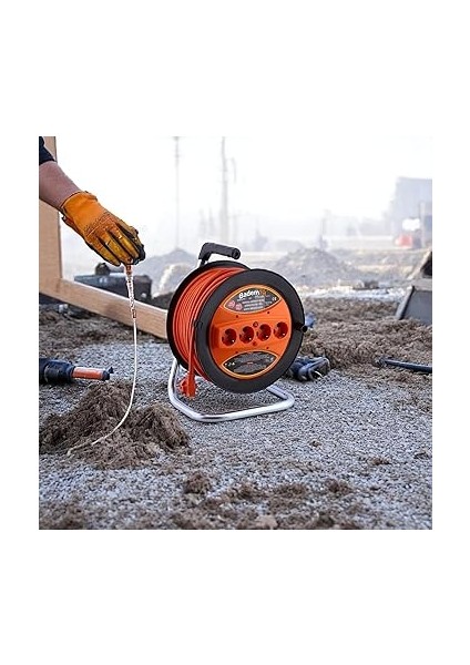 Cca Uzatma Kablosu 3x2.5 mm 30 Metre 4 Prizli Monofaze Termal Sigortalı Plastik Seyyar fırsatları