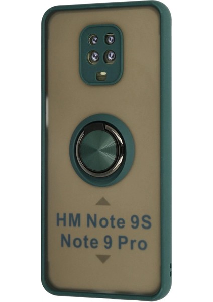 Xiaomi Redmi Note 9 Pro Kılıf Montreal Yüzüklü Silikon Kapak - Yeşil fiyatları