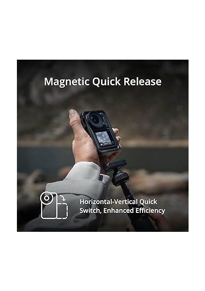 Osmo Action 4 Standart Combo - 1/1,3 Inç Sensörlü 4K/120 Fps, Su Geçirmez Aksiyon Kamerası, Düşük Işıkta Görüntüleme, 10 Bit ve D-Log M Renk Performansı, 160 Dakika Uzun Ömürlü, Dış Mekan Kamerası modelleri