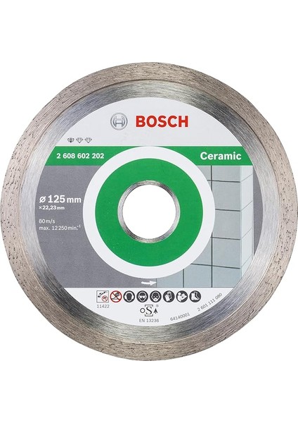 Standard Seri Seramik Için Elmas Kesme Diski 125 Mm, Gri