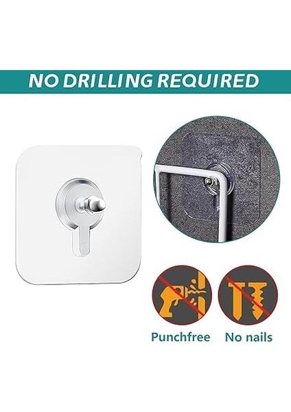 10 Adet Çok Amaçlı Yapışkanlı Çivi Vida Askı Kanca Raf Tablo Saat Asma Aparatı 10MM Vidalı modelleri