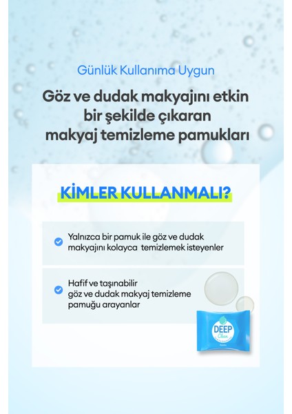 Göz & Dudak Makyaj Temizleyici Pamuk (20 Adet) A'PIEU Deep Clean Lip&Eye Remover Pad