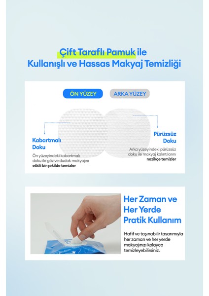 Göz & Dudak Makyaj Temizleyici Pamuk (20 Adet) A'PIEU Deep Clean Lip&Eye Remover Pad