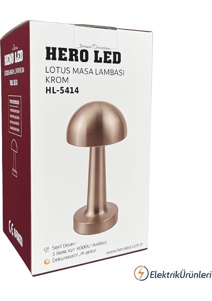 Şarjlı Masa Lambası – Krom, Dokunmatik, Dim Edilebilir, 3 Renk Modu (6500K-3200K-AMBER), 4-8 Saat Çalışma, 1,5 Saat Şarj, 217X95 mm fırsatları