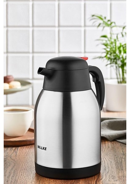 2 Litre Çift Kat Paslanmaz Çelik Termos (Piknik Kamp Outdoor Ofis Otel Kafe Okul)