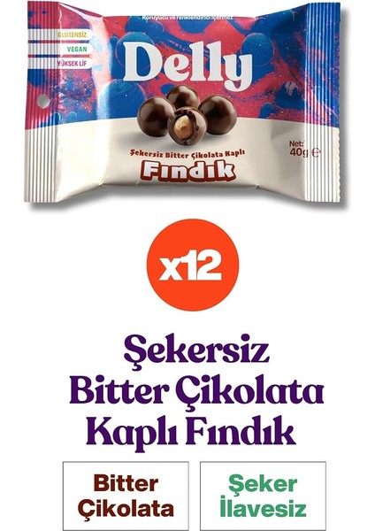 Adet Şekersiz Bitter Çikolata Kaplı Fındık 40 G fiyatları