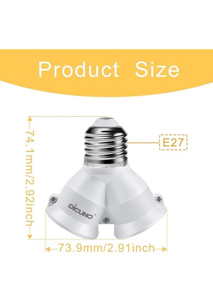 E27 Lamba Duyu Dağıtıcı Adaptör 2'si 1 Arada, E27 Duy Dağıtıcı, LED Lamba, Ampul, Halojen, Lamba Duyu Dönüştürücü, 6'lı Paket fiyatları