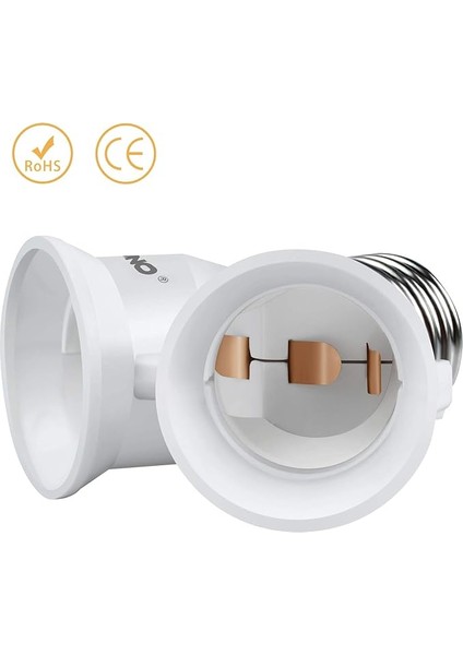 E27 Lamba Duyu Dağıtıcı Adaptör 2'si 1 Arada, E27 Duy Dağıtıcı, LED Lamba, Ampul, Halojen, Lamba Duyu Dönüştürücü, 6'lı Paket indirimleri