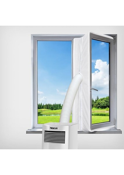 Klima ve Çamaşır Kurutma Makinesi Için 400 cm Pencere Klima Kalafat Kiti, Tüm Mobil Klima Üniteleri Egzoz Için Fermuarlı Pencere Contası, Kolay Kurulum