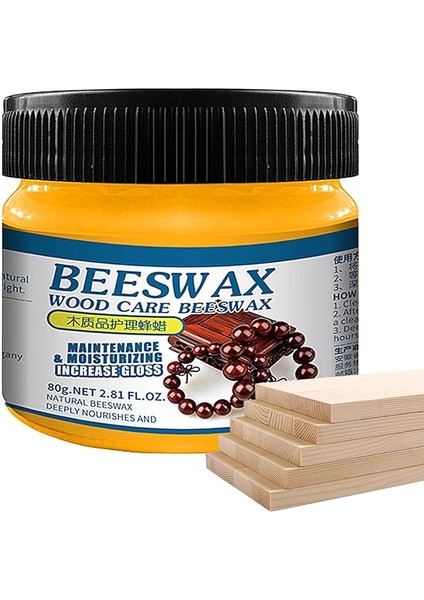 Balmumu Mobilya Cilası | Mobilya Cilası - Döşeme Masaları Sandalyeler Ev Mobilyaları Için Dolaplar Koruma ve Bakım 1 Adet Ahşap Balmumu ve Sünger Yılbaşı Hediyeleri