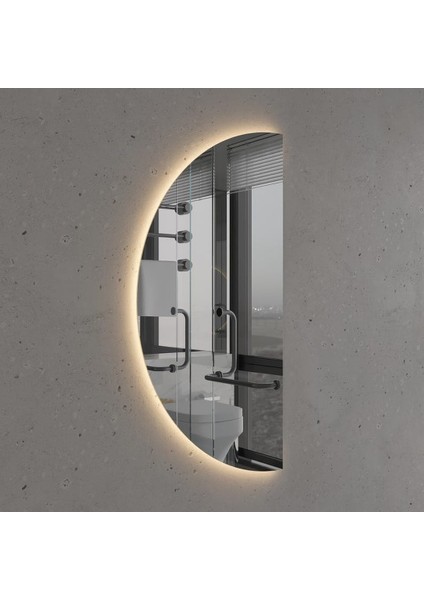 Luna Yarım Daire LED Ayna – Modern Minimal Form fırsatları