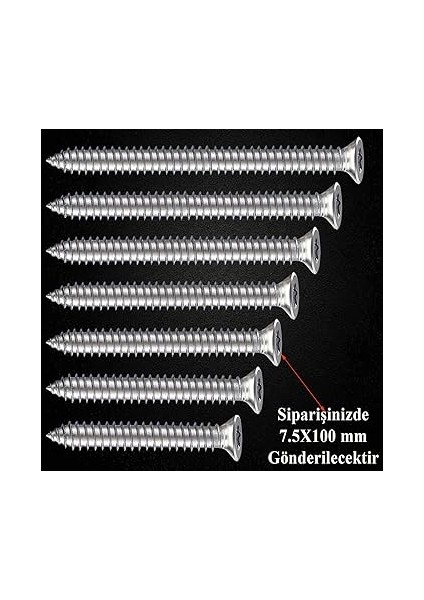 Buldex Vida 7.5X100 mm 50 Adet Sivri Uçlu Dübelsiz Beton Vidası Tork Duvar Vidası Buldeks fırsatları