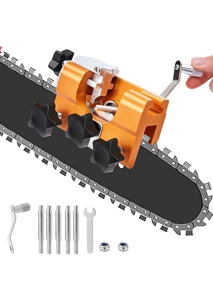 Testere Bileyici Jig, Hızlı Bileme Taşınabilir Testere Bileme Alet Seti, Her Türlü Zincirli Testereler ve Elektrikli Testereler Için Uygun
