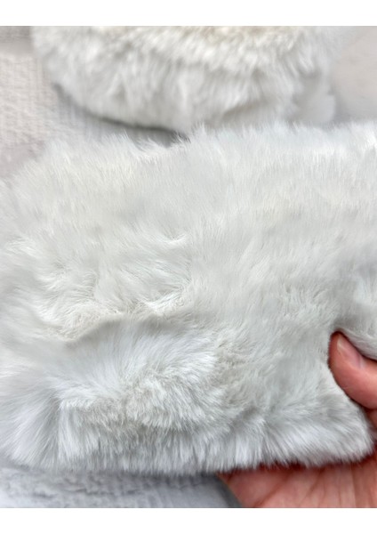 Ponponlu Peluş Beyaz Kalem Kutu Kalemlik Toparlayıcı Çanta modelleri