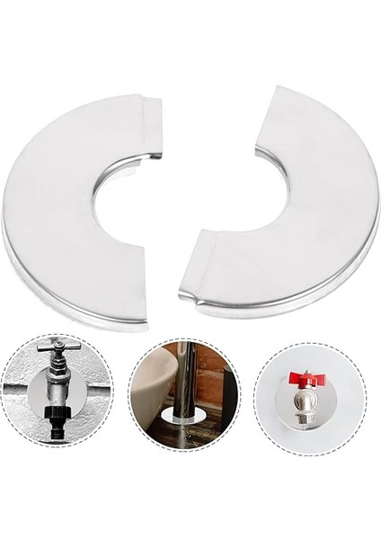 8 Delikli Boru Kapağı Musluk Kapakları Paslanmaz Boru Kapağı Boru Dekorasyon Kapakları Sıhhi Tesisat Kapak Plakaları Su Borusu Için Rozet Kapağı Borular Için Kapak fırsatları