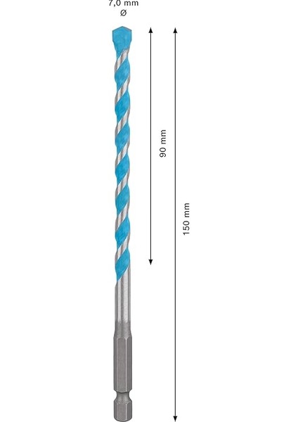 Professional 1x Expert Hex-9 Multiconstruction Delme Uçları (Beton, Yumuşak Döşemeler, Çelik, Yumuşak Ahşap, Plastik, Ø 7,00X150 Mm, Aksesuar Döner Matkap/vidalamalar) modelleri