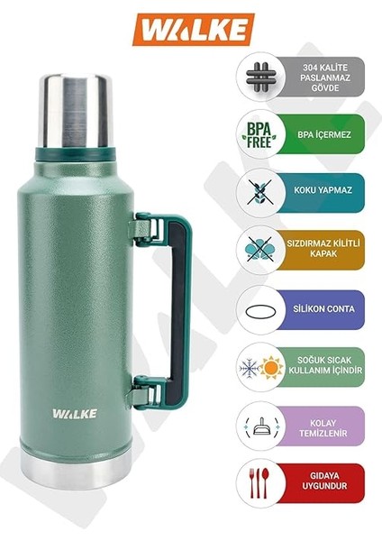 Luxury Vakumlu Çelik Termos 2 Litre fiyatları