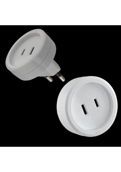 Fişi – Amerikan Tip Fişe Çevirici Seyahat Adaptörü | Tip C Türkiye (Erkek) → Tip A Amerika (Dişi) | 250V – 6A | Amerika, Kanada, Japonya Uyumlu