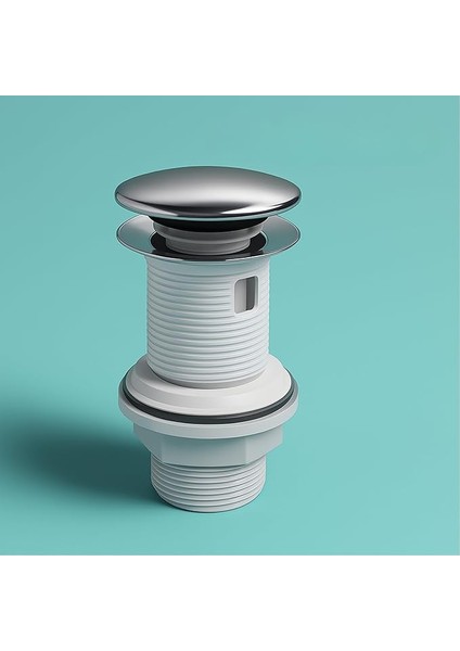 Lavabo Sifonu – Paslanmaz Çelik Kapaklı, Dayanıklı Plastik Gövde, Kolay Montaj ve Standart Uyumlu Tasarım