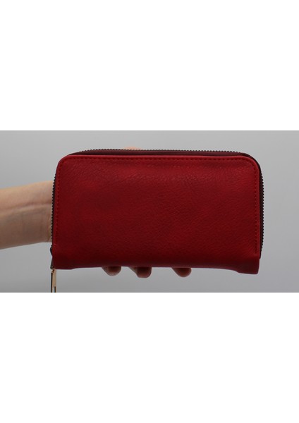 Kırmızı Bozuk Para Gözlü Bol Kartlıklı Büyük Kadın Cüzdanı 005 fırsatları