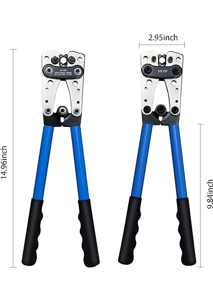 Awg 1/0 – 8 Akü Kablo Sıkma Aleti Seti, 60 Bakır Halka Kelepçeli, 8 Boyut, Akü Kablosu Pabucu, Sağlam Tel Halkalar Için Sıkma Pensesi, Akü Kelepçesi, Bakır Halkalar indirimleri