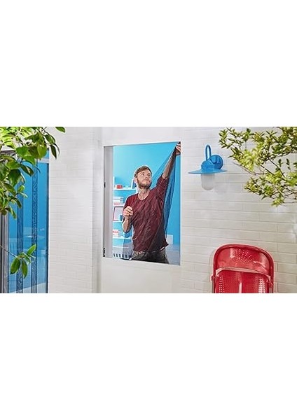 Insect Stop Standart Pencere Sinekliği, Kesilebilir, Delmeden Sivrisinek Koruması, 1 x Beyaz Sineklik, 130 cm x 150 Cm, 5,6 M Uzunluk fırsatları