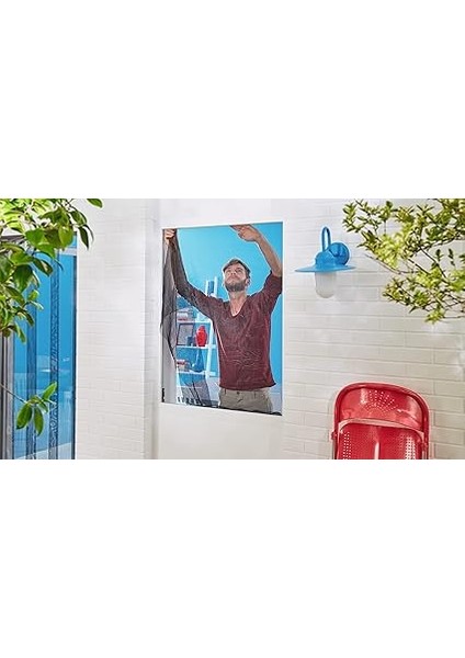 Insect Stop Standart Pencere Sinekliği, Kesilebilir, Delmeden Sivrisinek Koruması, 1 x Beyaz Sineklik, 130 cm x 150 Cm, 5,6 M Uzunluk indirimleri