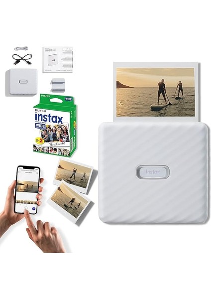 Link Wide Akıllı Telefon Yazıcı +20'li Film (Beyaz)