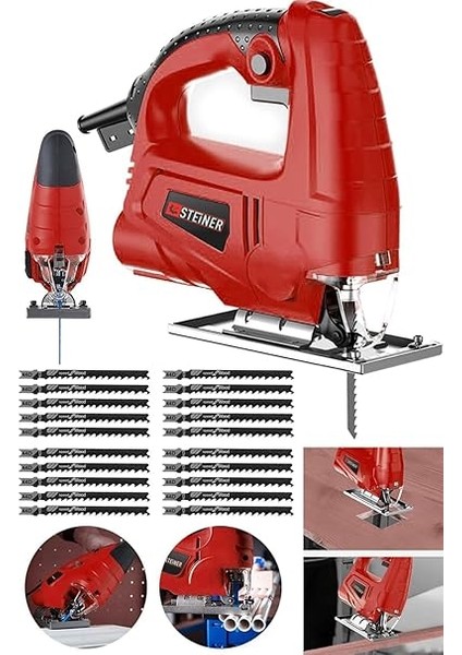 Alman 4000 W Sjs Metal Şanzıman 6 Kademe Devirli Bakır Sargılı Dekupaj Testere Makinesi 20UÇ - ST0518R215400127 fiyatları