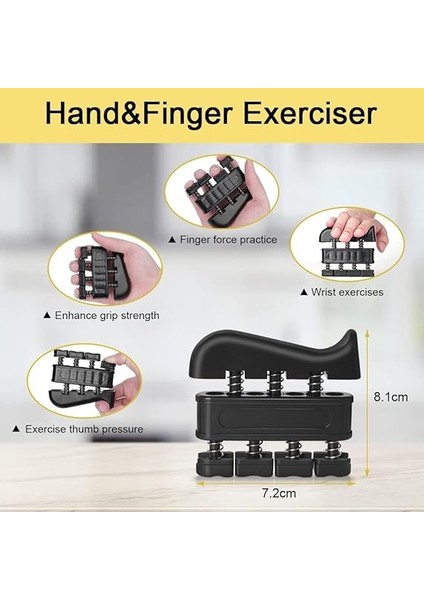 El ve Bilek Kas Güçlendirici Set, 5 Parça Ayarlanabilir El Yayı ve Parmak Egzersiz Seti, Stres Topu Dahil modelleri
