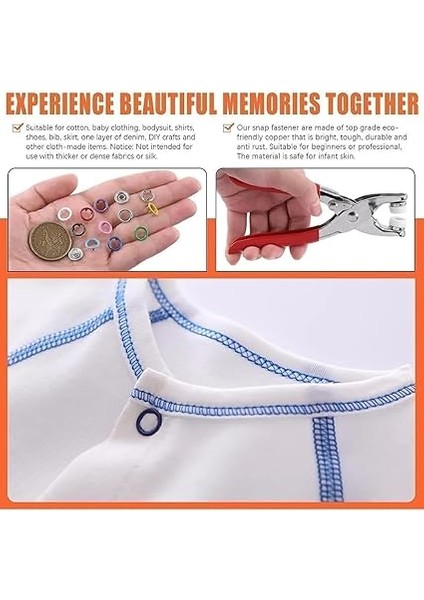 Home 9.5 mm Metal Çıtçıt El Pensesi Seti – Gömlek, Bebek Kıyafetleri, Elbise, Ceket, Yelek ve Kumaşlar Için Dayanıklı Montaj Aracı modelleri