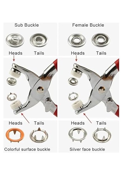 Home 9.5 mm Metal Çıtçıt El Pensesi Seti – Gömlek, Bebek Kıyafetleri, Elbise, Ceket, Yelek ve Kumaşlar Için Dayanıklı Montaj Aracı fırsatları