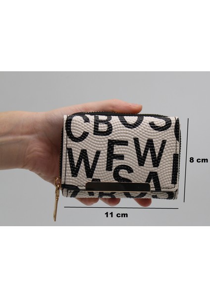 Renkli Bozuk Para Gözlü Bol Kartlıklı Mini Kadın Cüzdanı