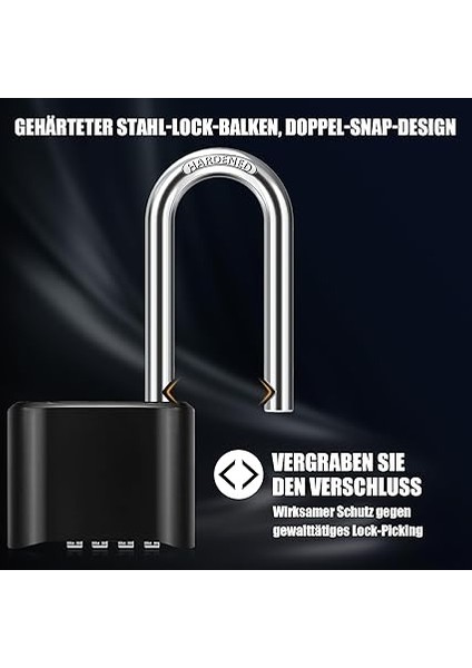 Ağır Şifreli Kilit, Uzun Zincirli [8mm Kalınlığında], Hava Şartlarına Dayanıklı 4 Haneli Kombinasyon Kilidi, Dış Mekan Güvenlik Kilidi, Su Geçirmez ve Hırsızlığa Karşı Güvenli, Avlu, Çit, Garaj, Kapı modelleri