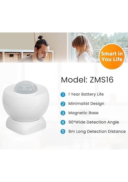 Tuya Zigbee Akıllı Insan Varlığı Dedektörü Kompakt Insan Vücudu Algılama Cihazı Hareket Sensörü Yüksek Doğruluklu Kızılötesi Insan Varlığı Dedektörü modelleri