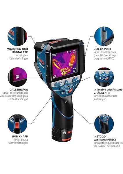 Professional Gtc 600 C + Taşıma Çantası (2x 12V Akü, Çalışma Aralığı: –20 °c Ila +600 °c, Çözünürlük: 256 x 192 Px, Mobil Uygulama Fonksiyonu, Taşıma Çantası) – Amazon Exclusive Set fiyatları