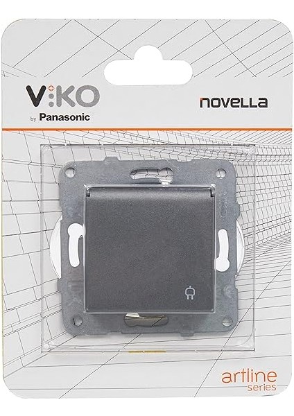 Novella Füme Kapakli Toprakli Priz Mekanizma+Düğme Kapak Çabuk Bağlanti Çarpma Karşıtı Çocuk Korumalı fiyatları
