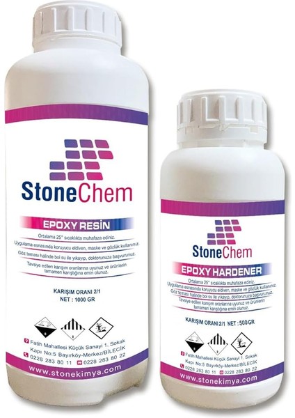 Taşın Kimyasıyız... Stonemix Süper Şeffaf Epoksi Reçine 1.5 kg