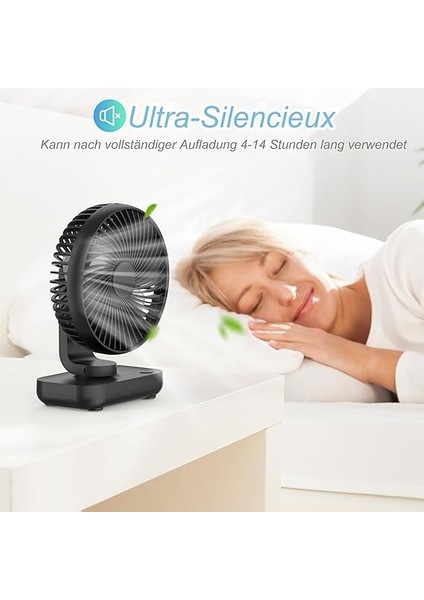 Sessiz Masa Vantilatörü, Küçük, USB Mini 4000 Mah Pilli Vantilatör, Çalışma Masası, Ev, Piknik ve Ofis Için Çok Sessiz Vantilatör – Taşınabilir Fan fırsatları