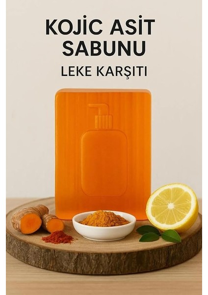 Kojic Asit Sabunu, Zerdeçal ve Kojik Asit Etkisi ile Leke Karşıtı - Cilt Tonu Eşitleyici Doğal Sabun