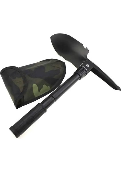 Portatif Çantalı Pusulalı Katlanabilir Metal Kazma Kürek Seti fırsatları