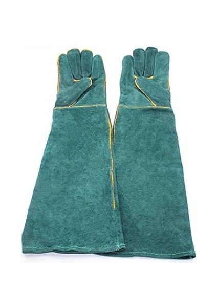 Anti-Bite Güvenlik Bite Eldiven Ultra Uzun Deri Yeşil Evcil Hayvanlar Kavrayan Beissende Koruyucu Eldiven Catch Dog Cat Sürüngen Hayvan Için fırsatları