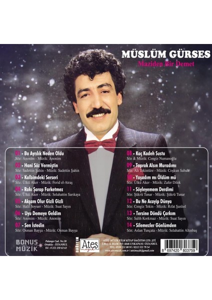 Müslüm Gürses Maziden Bir Demet - CD fiyatları