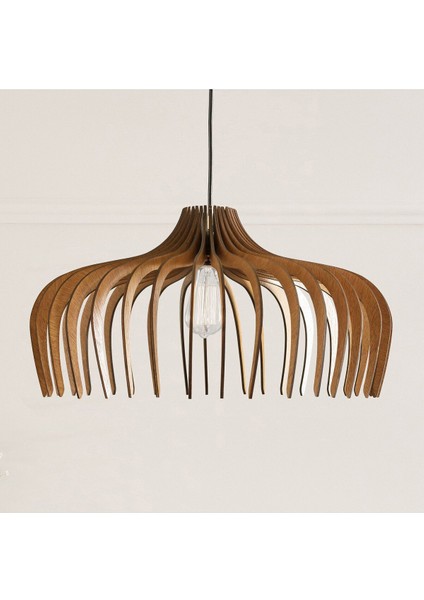 55 cm Rustik Retro Sarkıt Ahşap Büyük Vintage Salon Mutfak Avizesi modelleri