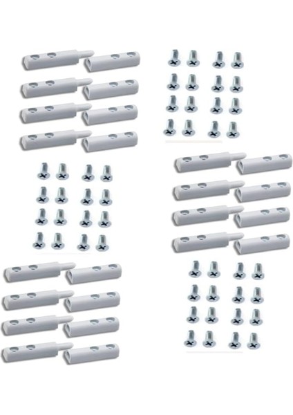 Menteşesi, Beyaz 12 Adet (24 Adet Akıllı Montaj Vidası Ile Birlikte)