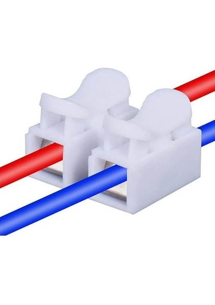 Lua Mandallı Vidasız Klemens Basmalı Tip 2 Li 2 Pin 100'LÜ Paket modelleri