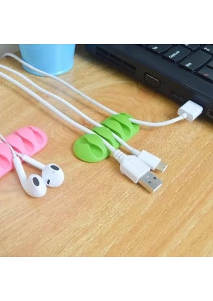 Home 3 Adet 5 Kanallı Kablo Tutucu Sabitleyici Kablo Sabitleyici Mouse Kablosu, Şarj Kablosu indirimleri