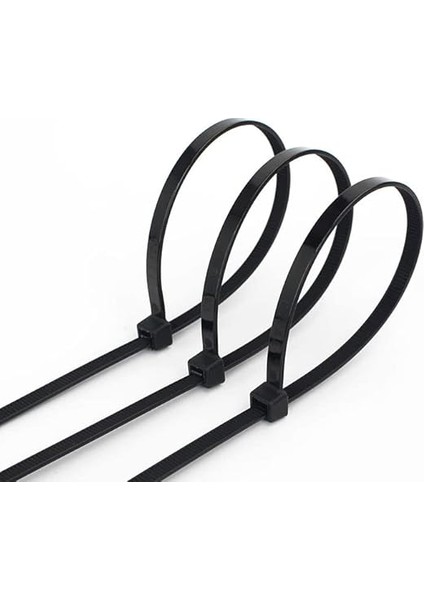 mm Siyah 25CM Kablo Bağı Plastik Cırt Kelepçe TOPLAYICI-100 Adet indirimleri